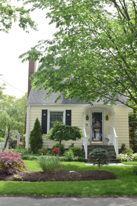 In the list of sweet exterior colour combinations, pink with other colours make it to. New England Homes- Exterior Paint Color Ideas - Nesting With Grace