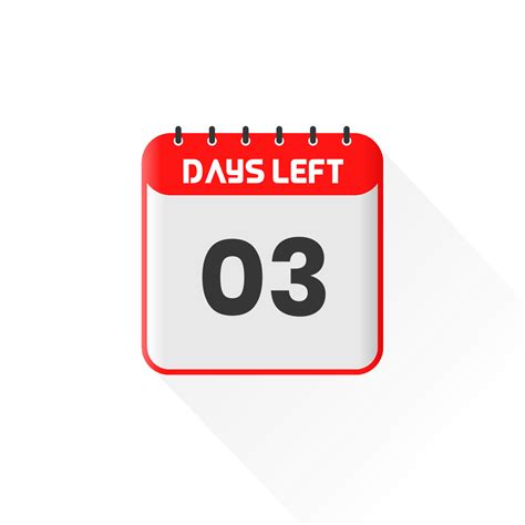 Countdown Icon 3 Days Left For Sales Promotion Promotional Sales