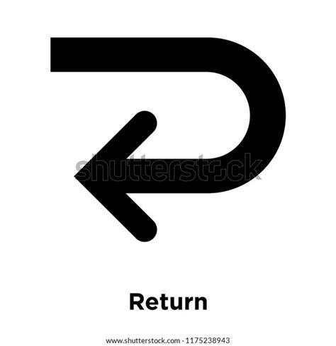 Return Icon Vector Isolated On White Stock Vector Royalty Free