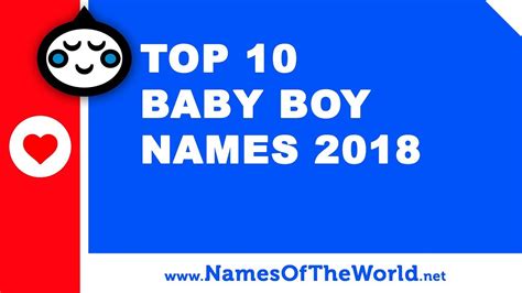 Top 10 Baby Boy Names 2018 The Best Baby Names Namesoftheworld