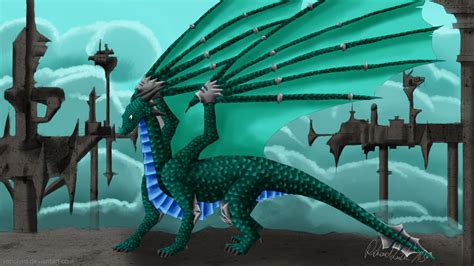 Cyan Green Dragon Kronos By Vapolord On Deviantart