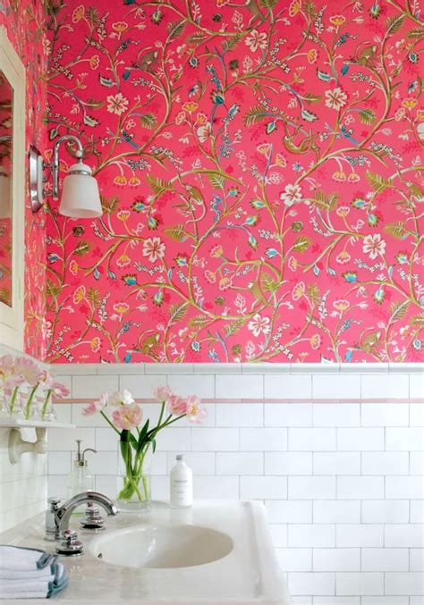 Bright Pink Bathroom Tile