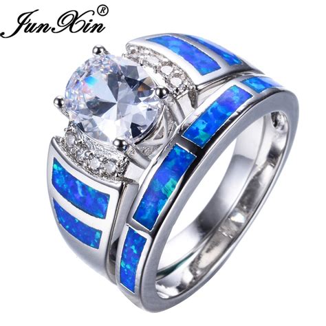 Https://tommynaija.com/wedding/blue Fire Opal Wedding Ring Set