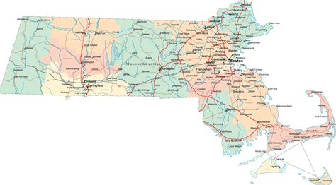 Map Of Massachusetts Travelsfinderscom
