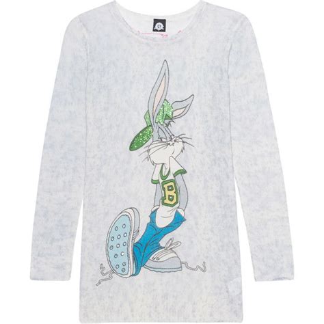 Frogbox Bugs Bunny Lady Blue Fine Knit Pullover With Print 350 Bam