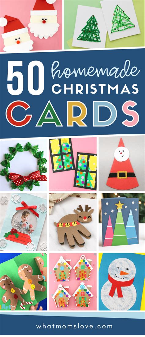 50 Homemade Diy Christmas Cards For Kids To Make What Moms Love