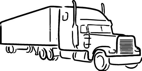 Big Rig Trucks Coloring Pages Sketch Coloring Page