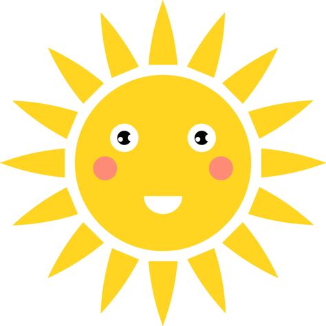 Ilustração De Design De Clipart De Desenho Animado Sol Sorridente