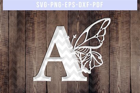 Butterfly Font A Paper Cut Template Nature Clipart Svg Dxf 572164