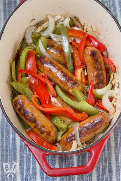 Grilled Italian Sausage With Sweet And Sour Peppers And Onions Recipe