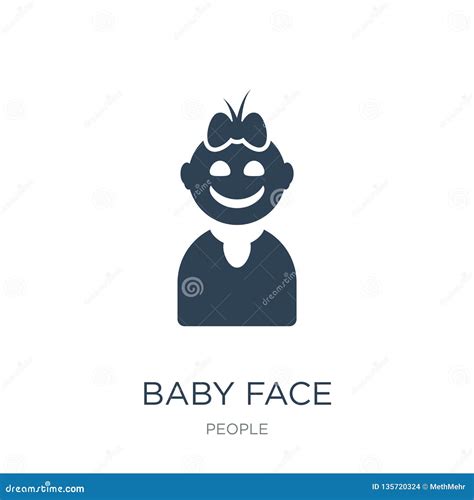 Baby Face Icon In Trendy Design Style Baby Face Icon Isolated On White