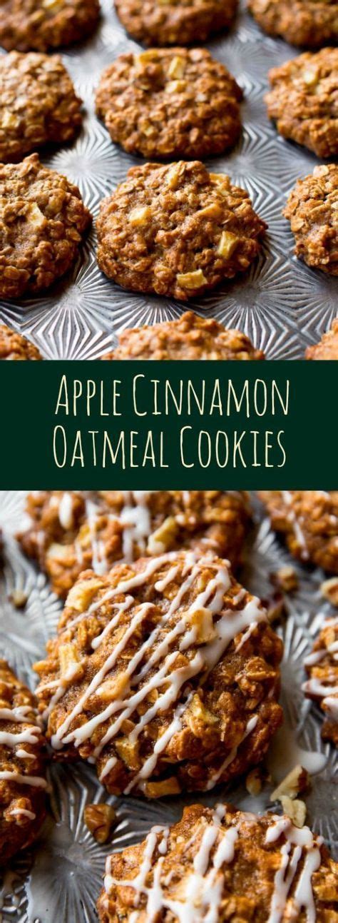 Soft And Chewy Apple Cinnamon Oatmeal Cookies With Crisp Edges And Tons