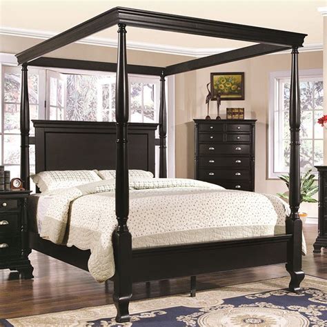 With solid construction and simple lines. Wildon Home ® St. Regis Queen Four Poster Bed & Reviews ...