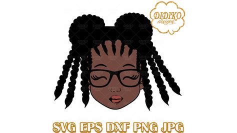 black girl svg 20 afro girl with glasses svg cute afro girl svg afro puff girl svg cricut