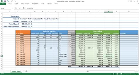 Job Cost Template Excel