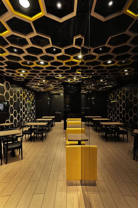 Aluminum honeycomb panels, honeycomb cores, metal wall cladding panels, stone honeycomb panels, frp sandwich panels manufacturer from china. AS design create playful honeycomb restaurant rice home