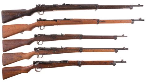 Five Japanese Military Bolt Action Rifles Rock Island Auction