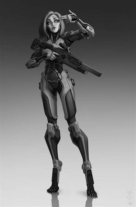 Girl By Vombavr Female Robot Sci Fi Concept Art Cyberpunk Character