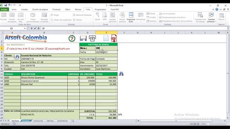 Premium Factura Excel Facturando Con Excel Youtube