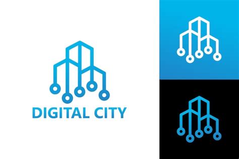 Premium Vector Digital City Building Logo Template Premium Vector