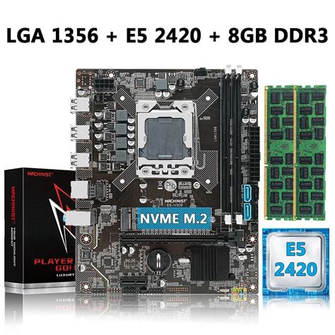 Machinista X79 Lga 1356 Conjunto Kit Placa Mãe Com Intel Xeon E5 2420 Cpu E Ddr3 8gb 2 4gb