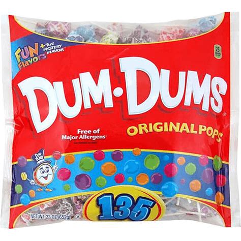 dum dums original pops assorted flavors 135 ct packaged candy market basket