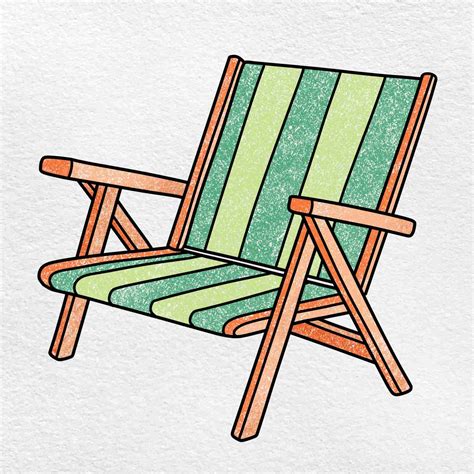 How To Draw A Beach Chair Easy Drawing Tutorial For Kids Art