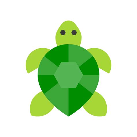 Turtle Vector Tropical Related Flat Style Icon 629699 Vector Art At