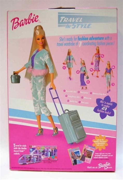 2001 Barbie Travel In Style Doll Number Mix N Match 23 Outfits B Logo Suitcase Luggage
