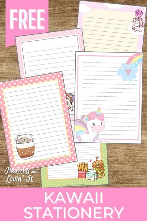 Free Kawaii Printable Stationery Lots Of Cute Lined Paper Healthy