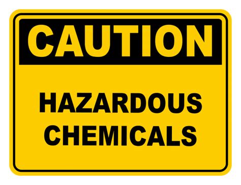 Hazardous Chemicals Caution Safety Sign Safety Signs Warehouse