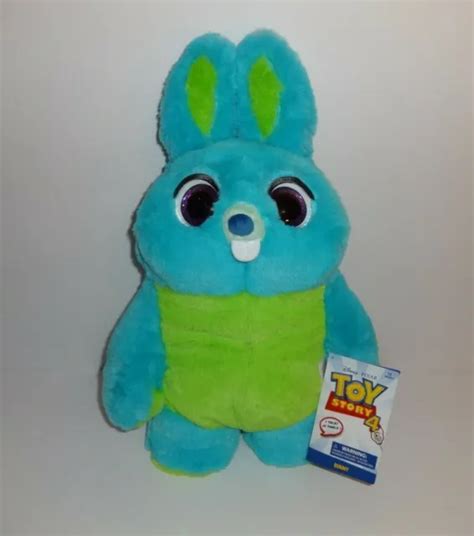 Disney Store Exclusive Toy Story 4 Talking Bunny 17 Plush Blue Green