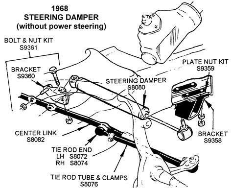 1968 Steering Damper Diagram View Chicago Corvette Supply