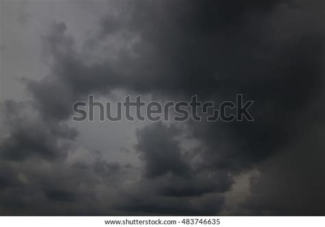 Gray Rain Clouds Sky Natural Background Stock Photo 483746635