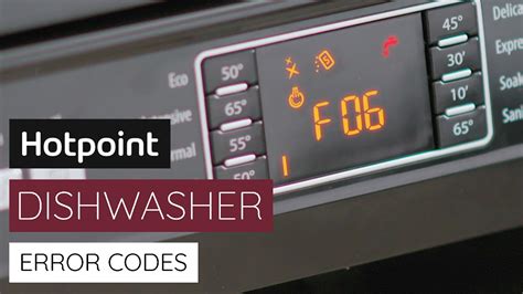 dishwasher error codes by hotpoint youtube