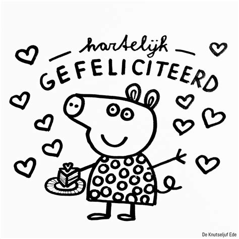 Kleurplaat Peuter Jarig