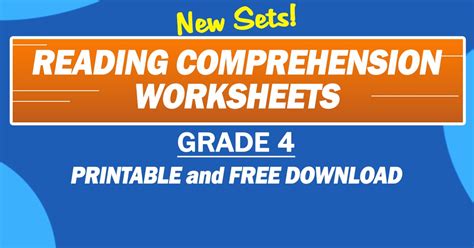 Reading Comprehension Worksheet In Grade 4 New Set Free Downoad