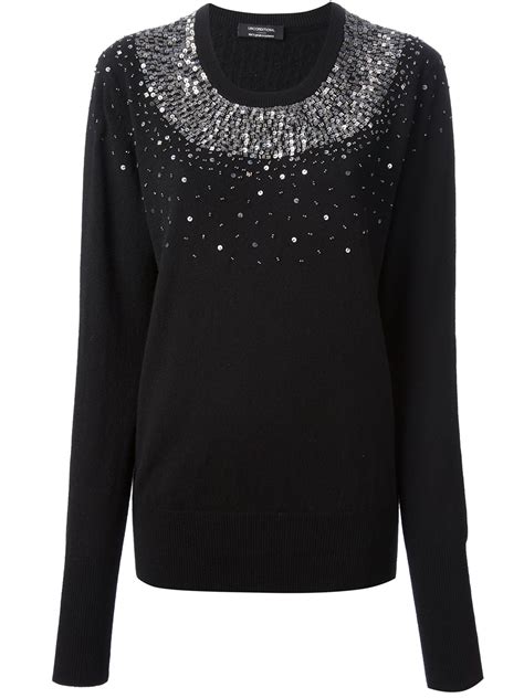 Lyst Unconditional Beaded Sweater In Black