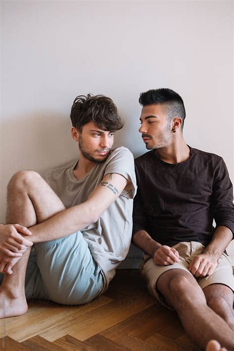 Young Gay Couple Relaxing By Alberto Bogo
