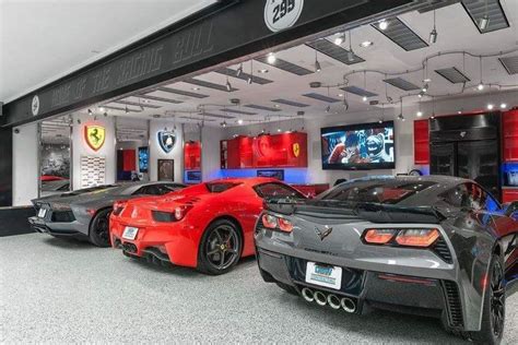 Sports Car Garage With Fresh Colors Luxury Garage Car Garage