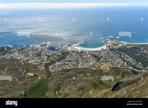 Aerial View Of Camps Bay From Table Mountain Cape Town South Africa