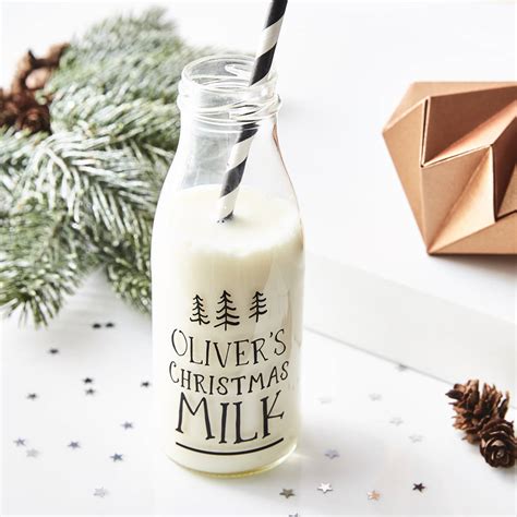 Personalised Christmas Milk Bottle By Sophia Victoria Joy