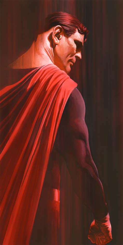 Shadows Superman Giclee On Paper By Comic Book Artist Alex Ross