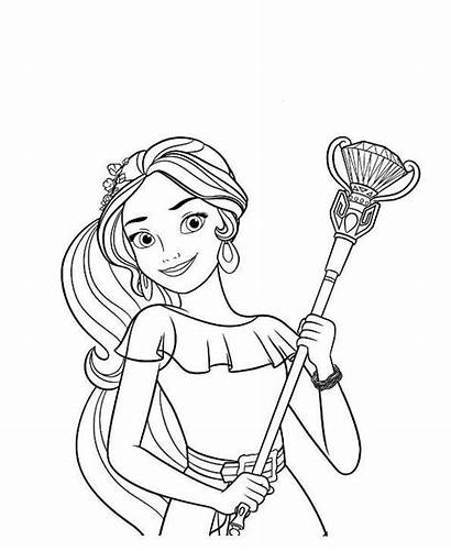 Elena Avalor Coloring Pages Disney Princess Fun