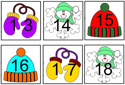 Frio Calendario Numeros Del Al Para Imprimir A Color Alyshia
