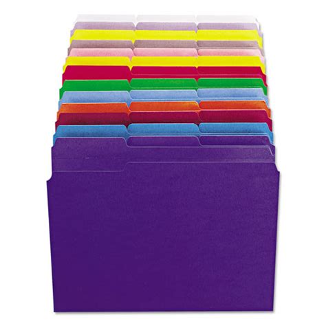 Smead Reinforced Top Tab Colored File Folders 13 Cut Tabs Letter