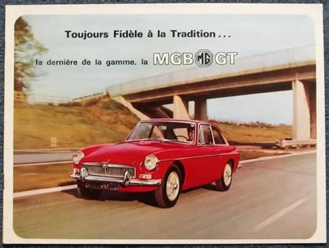 Mg Mgb Gt Sports Car Sales Brochure French Text