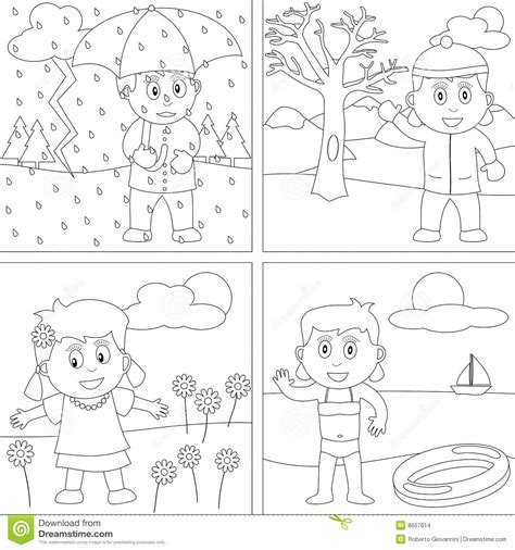 Printable Four Seasons Coloring Pages Printable Word Searches