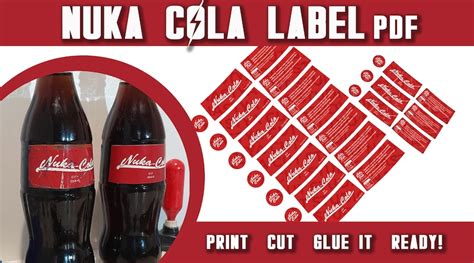 Nuka Cola Label Fallout Inspired For Fans Pdf Label Printable Digital Paper Fan Art Nuka Bottle