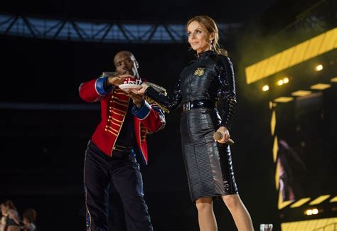 The Spice Girls Performing Live At Wembley Stadium In London